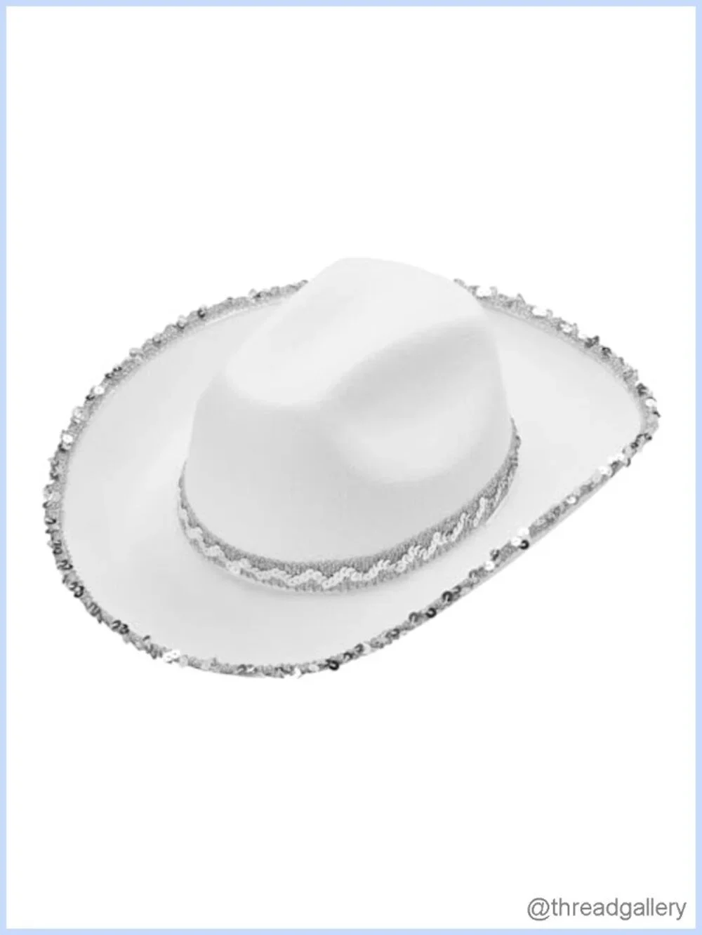 Cowgirl Hat & Bandana Set with Sequins Western Costume Party Accessory